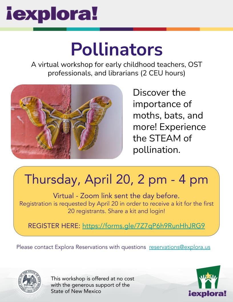 pollinators teachers workshop