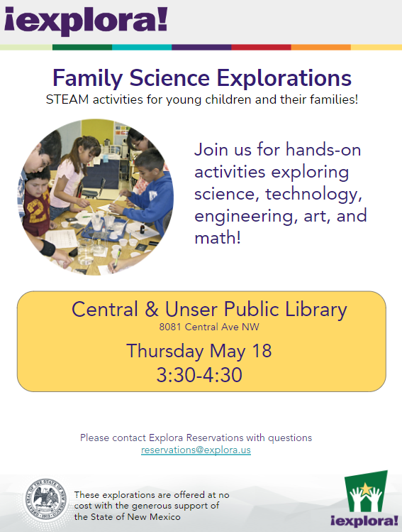 Family Science Explorations flyer