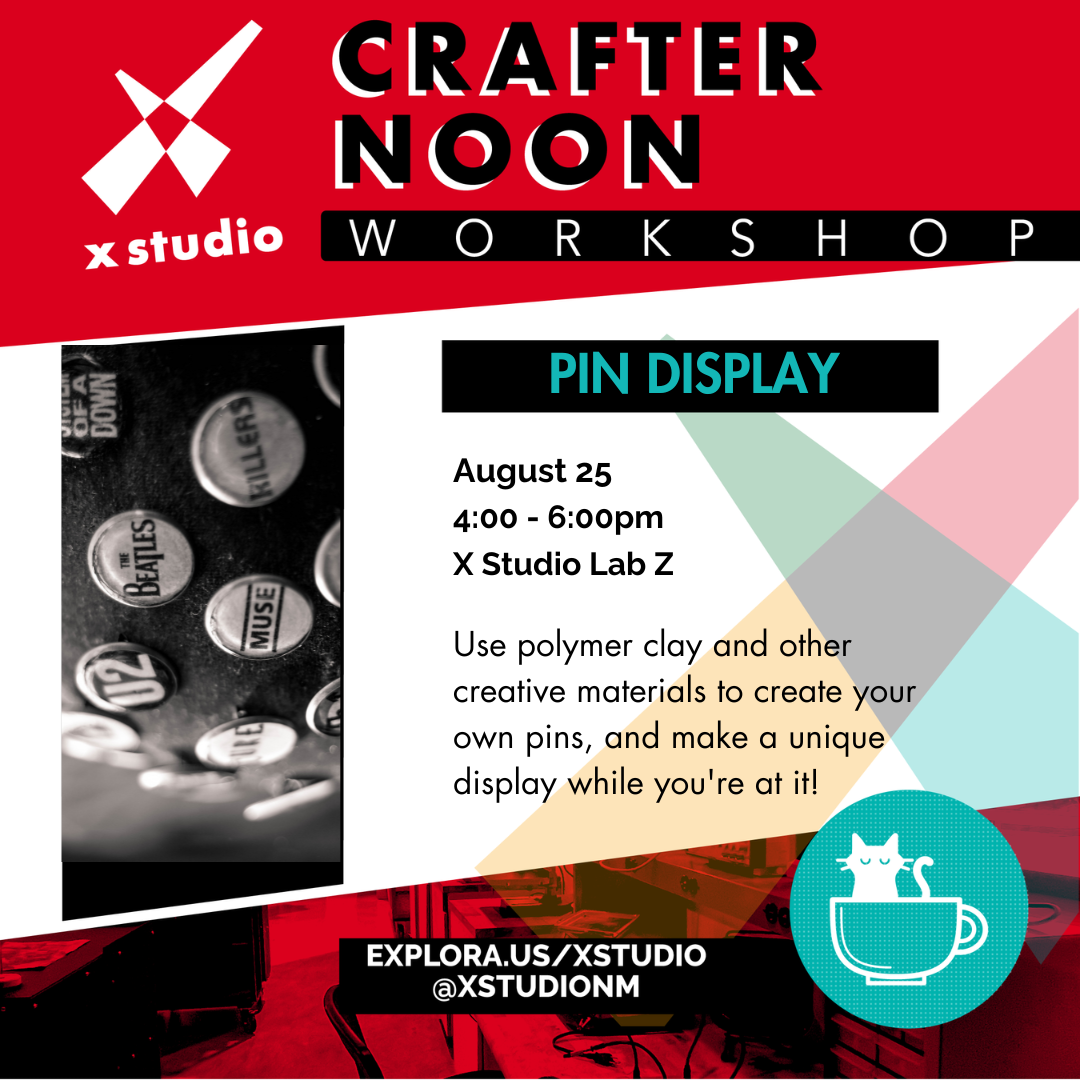 Crafternooon Pin Display flyer August 25th