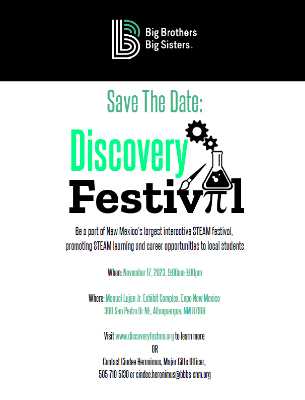 Big Brothers Big Sisters Discovery Festival flyer