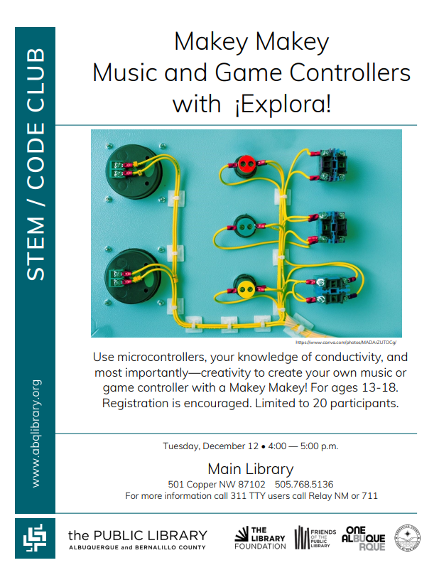 Makey Makey with Game Controllers at Main Library